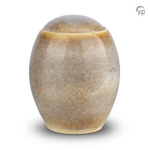 Keramische urn Zandwit & Beige