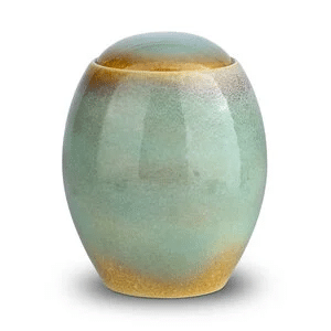 keramische urn groen