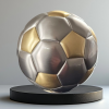 20250410_094526 (3) Urn Voetbal - Goudkleur met zilverkleur( 4.5 LITER)
