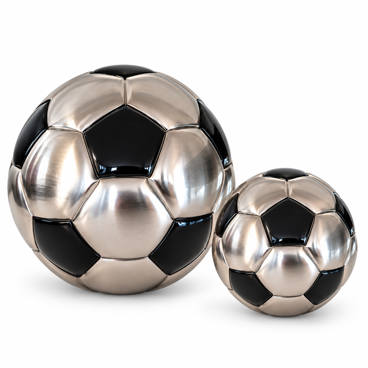 Voetbal Urn – Mini zilverkleur mat