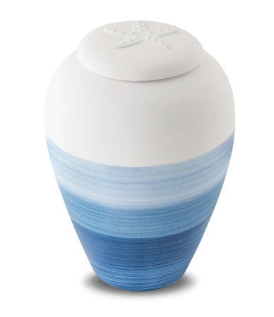Blauwe urn bio