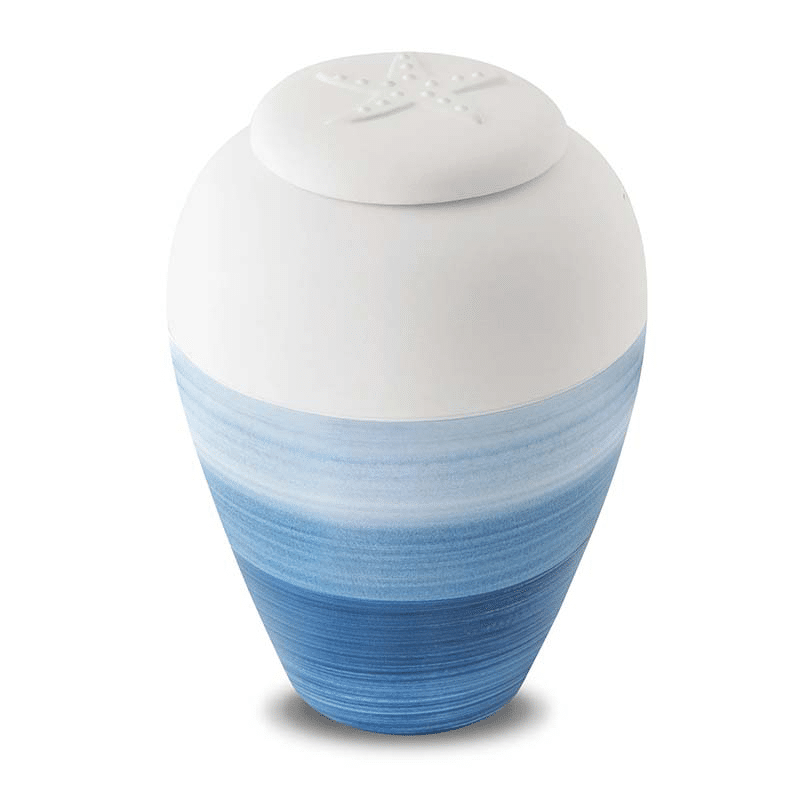 Blauwe urn bio