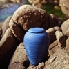 Bio urn blauw 1 Urnenonline.nl