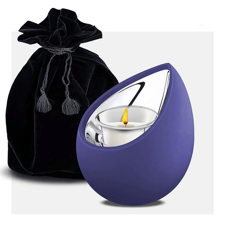Blauw-3 kopie waxinelicht urn traan blauw