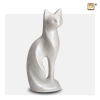 Urn kat wit Urnenonline.nl p260 Urn kat - Wit