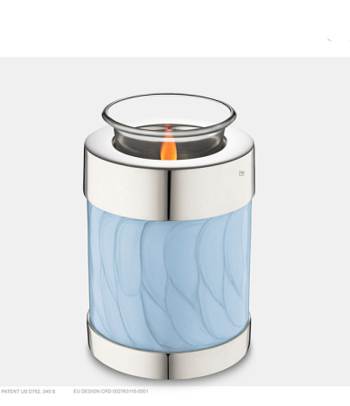 Urn waxine blauw