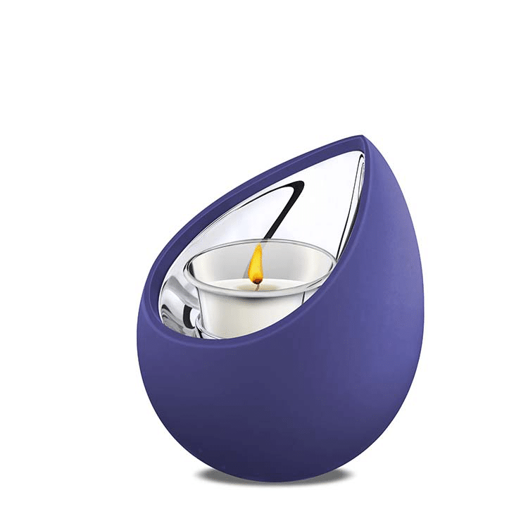 Urn-waxinelicht-traan-Blauw kopie Urn waxinelicht traan blauw