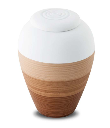 Bio urn aardse kleuren bruin
