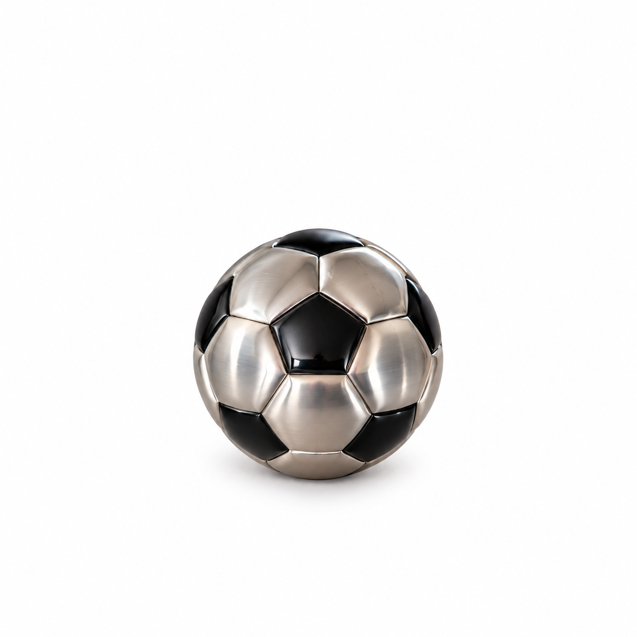 Voetbal Urn – Mini zilverkleur mat