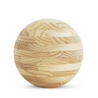 Houten urn - Bol ( inhoud 3.5 kilo)