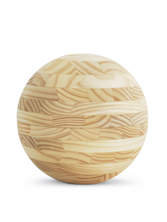 Houten urn - Bol ( inhoud 3.5 kilo)