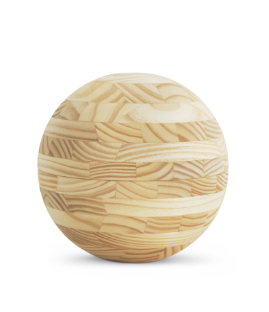 Houten urn - Bol ( inhoud 3.5 kilo)