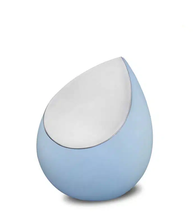 druppel urn licht blauw