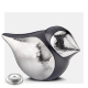 grote vogel urn zilver zwart