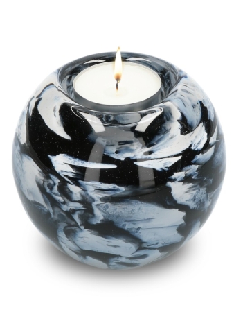 Urn waxinelicht - Zwart/ Wit
