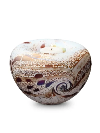 Urn met waxine licht - Ivory