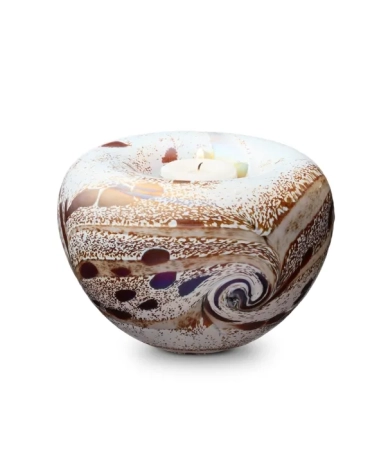 Urn met waxine licht - Ivory