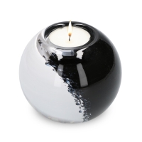 Urn waxinelicht - Wit/Zwart