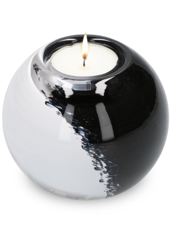 Urn waxinelicht - Wit/Zwart