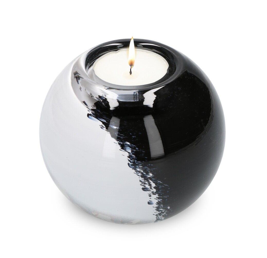 Urn waxinelicht - Wit/Zwart