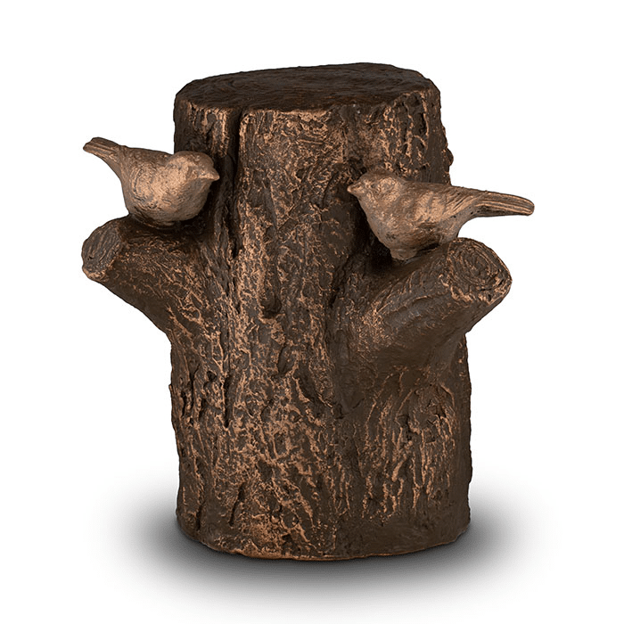 boomstam urn vogeltjes boomstam urn vogeltjes