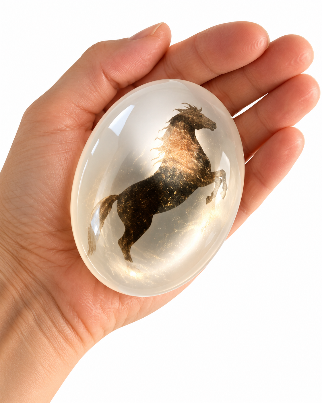 Mini-Urn Glas - steigerend paard
