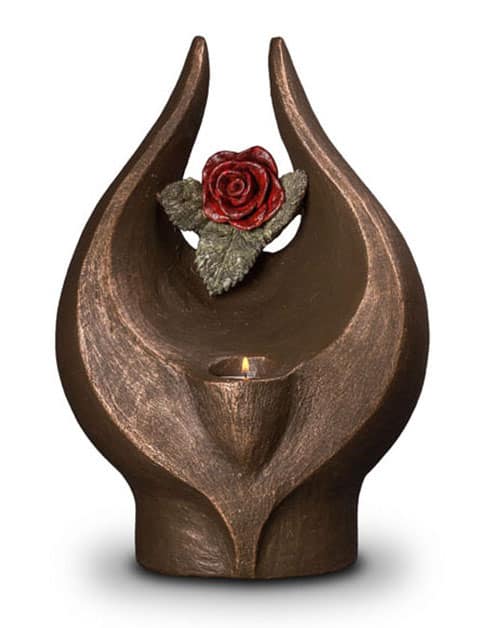 Keramische urn Rode roos ( 3.5 liter)