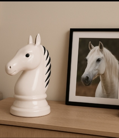 Urn Paard - Wit ( 5 liter )