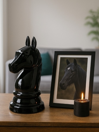 Urn Paard - Zwart ( 5 liter )