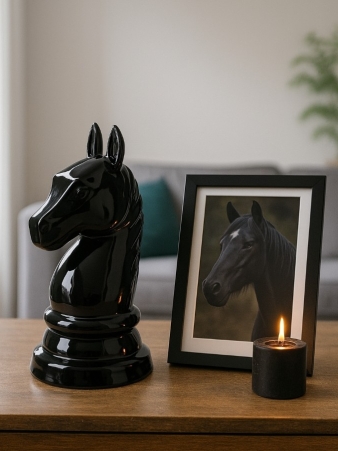 Urn Paard - Zwart ( 5 liter )