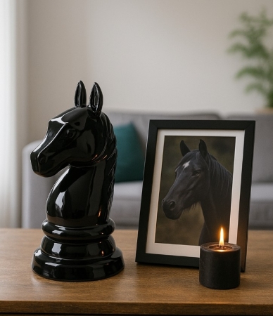 Urn Paard - Zwart ( 5 liter )