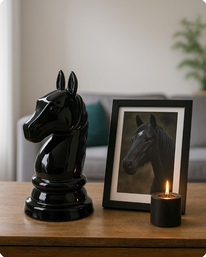 Urn Paard - Zwart ( 5 liter )