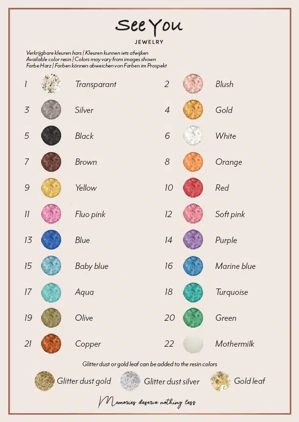 kleuren hars voor sierraad