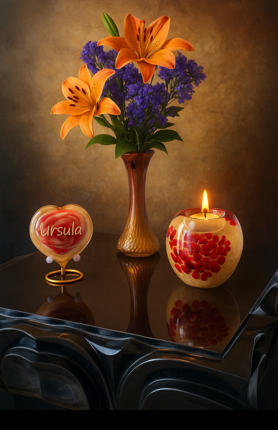 Urn Set ( 3 stuks en standaard)