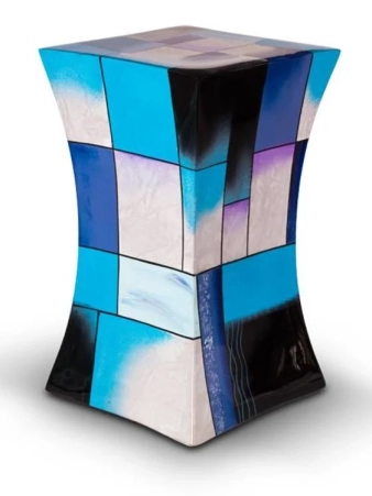 Urn glas diabolo Blauw ( 3.8 liter)