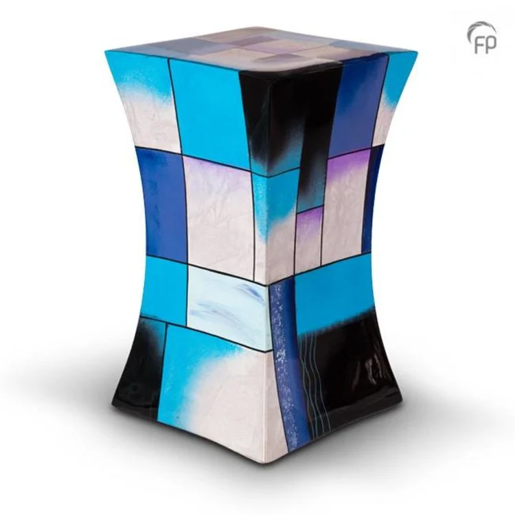Urn glas diabolo Blauw ( 3.8 liter)