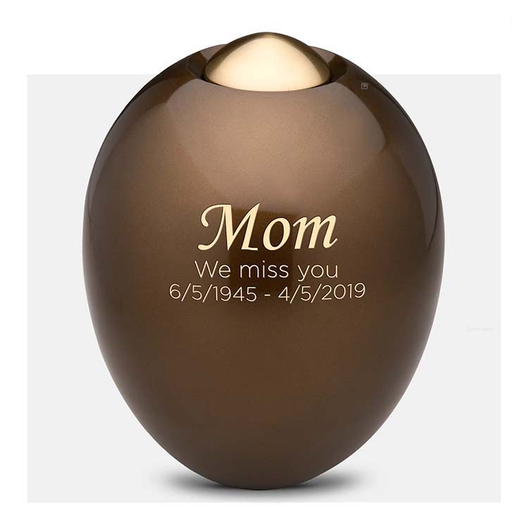 urn gold brown