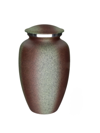 Diep bronsbruin en vergrijsd olijfgroen met een gemeleerde afwerking