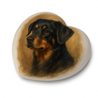 Urnenonline. beschilder Keramische hart - Hond