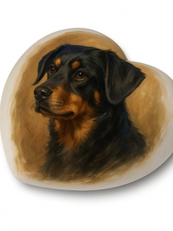 Keramische hart - Hond