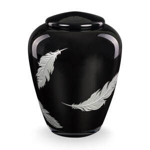 Urn Glas 'zilveren' veer (3.2 liter)