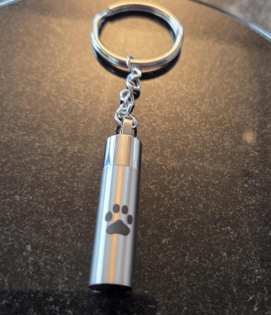 As sleutelhanger dierenpootjes zilverkleur