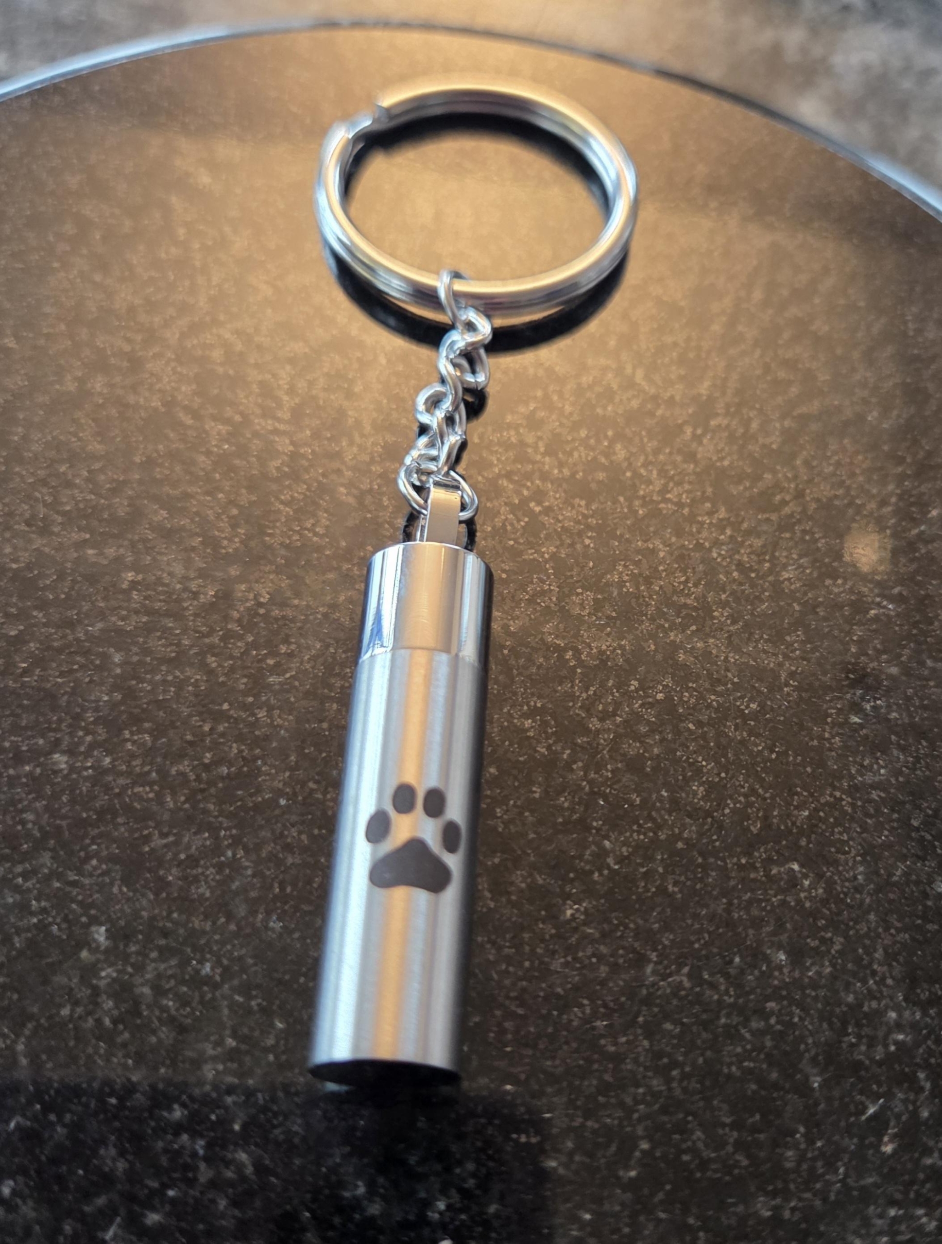 As sleutelhanger dierenpootjes zilverkleur