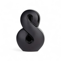 18396 Keramische urn Infinity zwart ( 5.2 Liter)