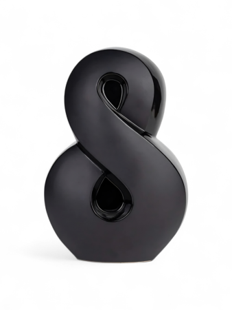 Keramische urn Infinity zwart ( 5.2 Liter)