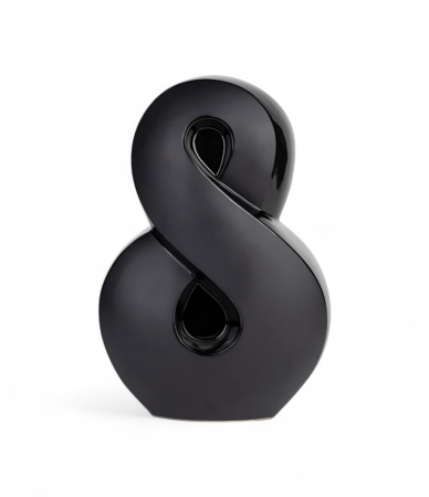 Keramische urn Infinity zwart ( 5.2 Liter)