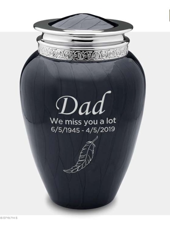 Urn zwart messing ( 3.8 liter)