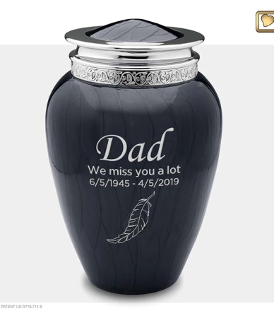 Urn zwart messing ( 3.8 liter)