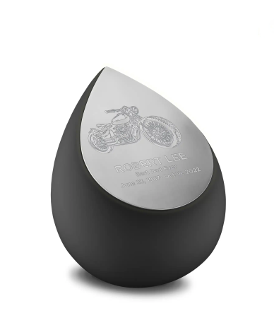 druppel urn zwart