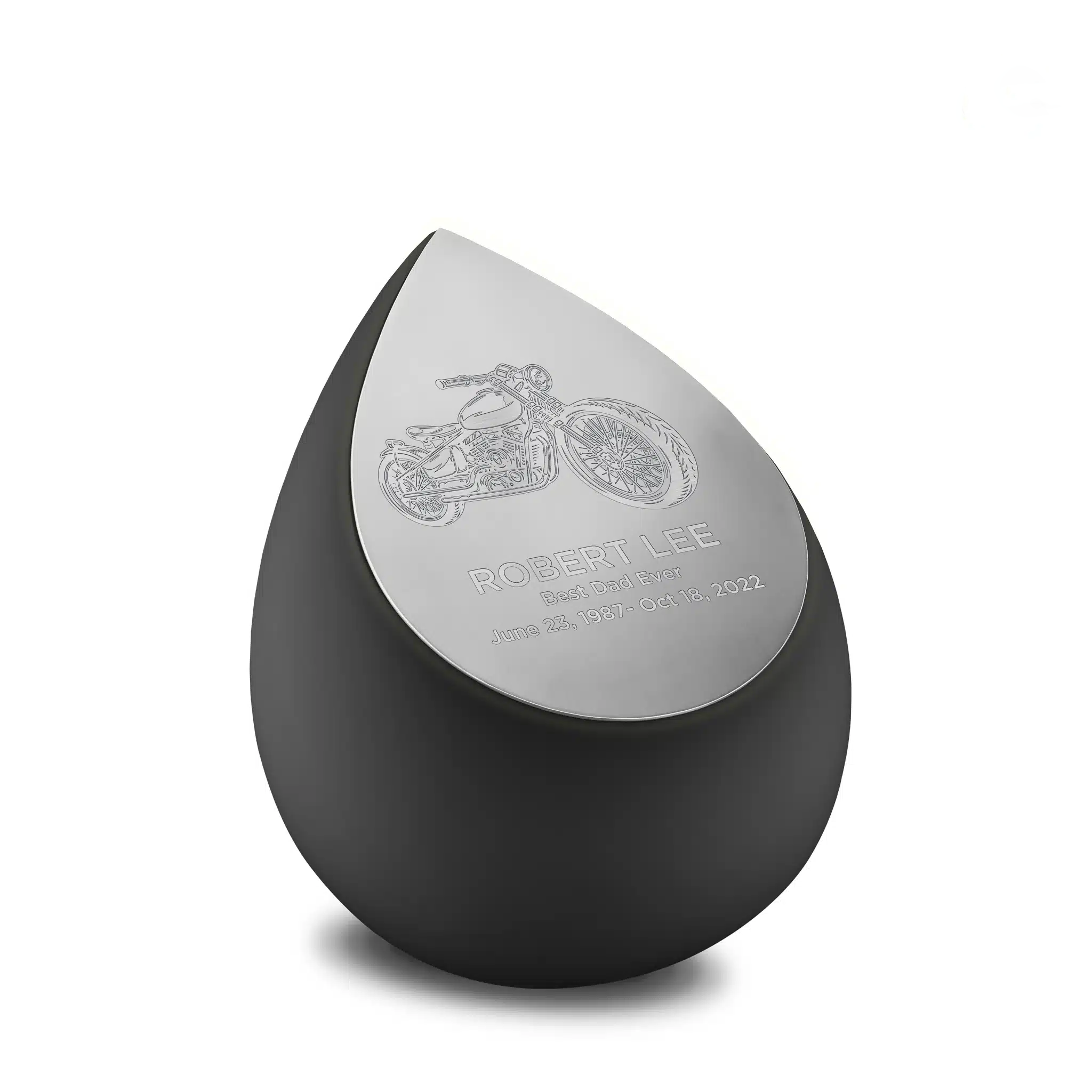 druppel urn zwart